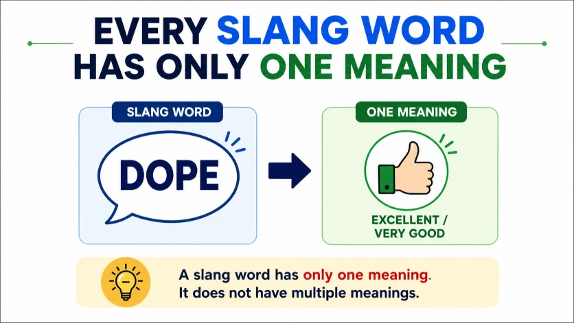 Every Slang Word Has Only One Meaning