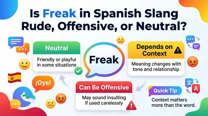 Is Freak in Spanish Slang Rude, Offensive, or Neutral?