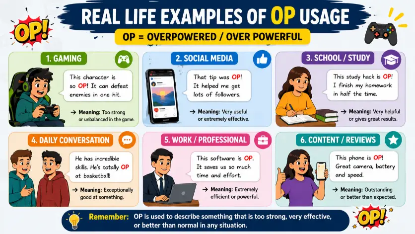 Real Life Examples of OP Usage