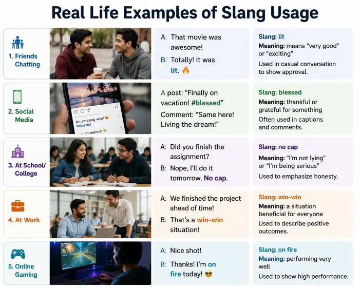 Real Life Examples Of Slang Usage