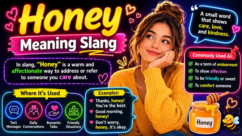 honey meaning slang