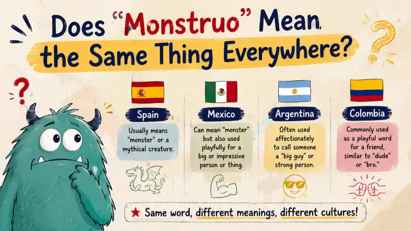Does “Monstruo” Mean the Same Thing Everywhere?