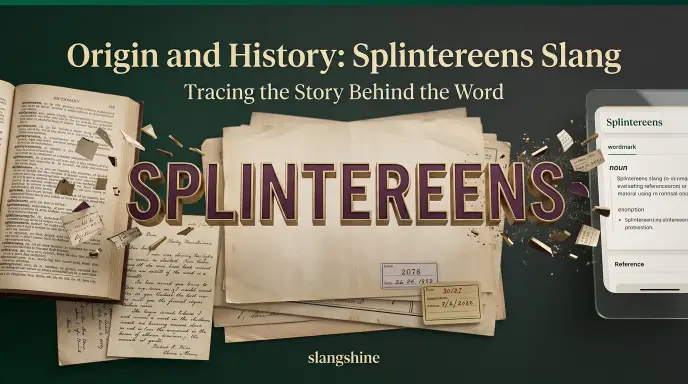 Origin and History: Splintereens Slang