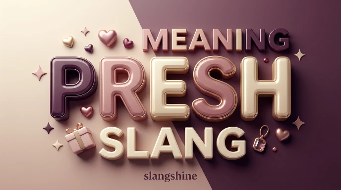 Presh meaning slang