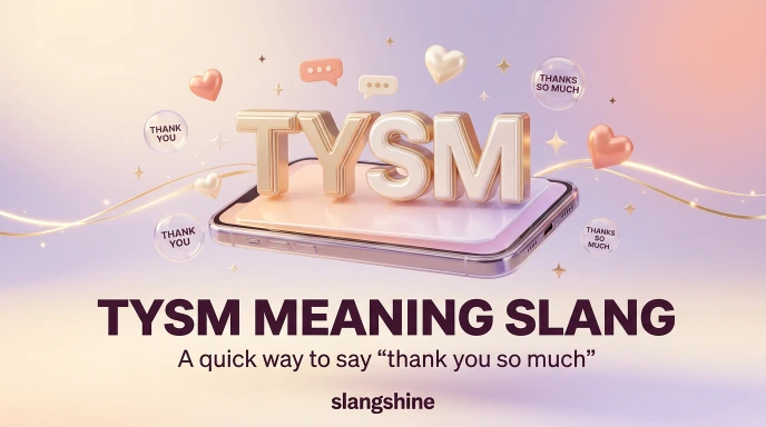 TYSM meaning slang